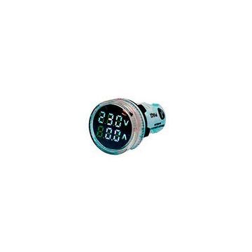 Piloto voltímetro y amperímetro digital 22,5 ip67 48-500vca blanco