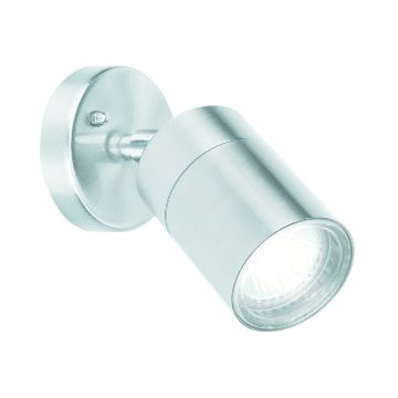 Aplique pared stan ip44 gu10 35w inoxidable