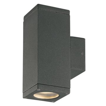 Aplique cub ip54 gu10 2x35w antracita