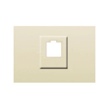 Tapa toma rj11 y rj45 serie coral de color beige
