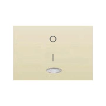 Tecla interruptor bipolar con difusor serie coral en beige