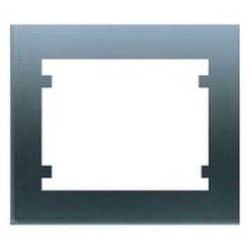 Iris, marco 4 elementos horizontal, acero neptuno