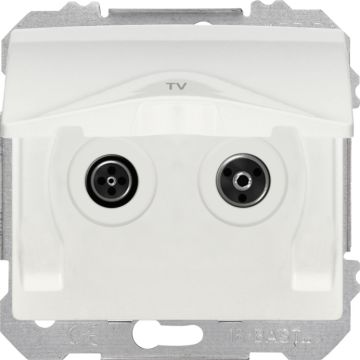 Iris, toma r-tv/sat derivación unica con garras