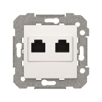 Viva, toma doble rj45 cat6, viva, blanca sin garras emborne sin herramienta