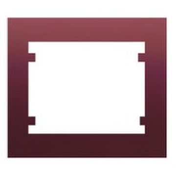 Iris, marco 3 elementos horizontal, rojo rubí