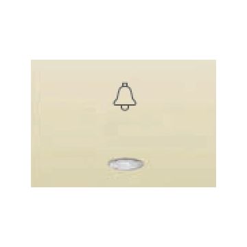 Tecla pulsador luz con difusor serie coral en beige