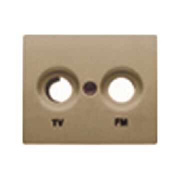 Mega, tapa toma tv-fm bronce niebla