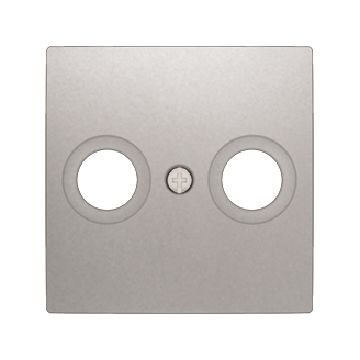 Viva, tapa toma tv2 conectores, plata luna