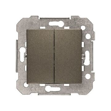 Viva, interruptor doble, gris lava sin garras 10 ax 250 vac