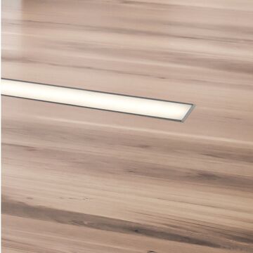 Perfil de aluminio de 2ms para tiras de led en suelo interior 11,2x5,5mm