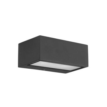 Aplique ip54 nemesis aluminium 90*220mm e27 15 gris urbano 273lm