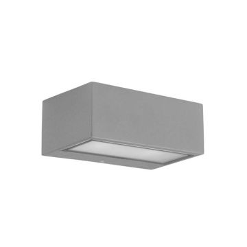 Aplique ip54 nemesis aluminium 90*220mm e27 15 gris