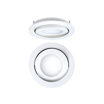 Downlight empotrable circular led 8w 4000k driver cromo mate