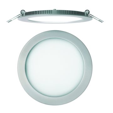 Panel nuva led circular empotrable 18w 4000k cromo mate