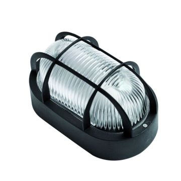 Aplique estanco oval 60w e27 negro