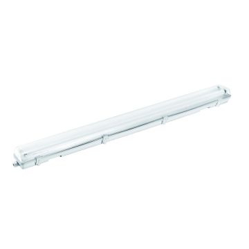 Pantalla estanca con cableado para tubo led 2x9w