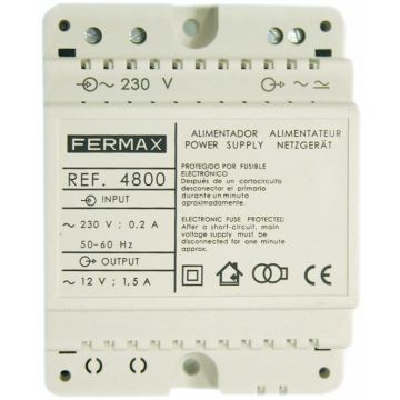 Alimentador din4 230vac/12vac-1,5a