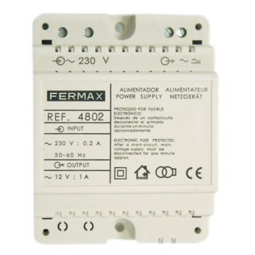 Alimentador din4 230vac/12vac-1a