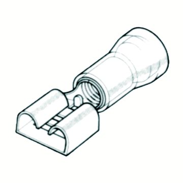 Terminal bm enchuf. plano hembra aislado 1,5 mm2 6,3x0,8 mm
