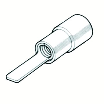Terminal bm punta plana aislado 2,5 mm2 long. 9 mm