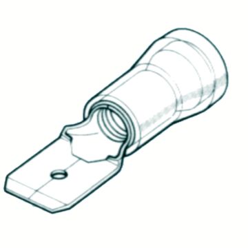 Terminal bm enchuf. plano macho aislado 2,5 mm2 6,3x0,8 mm
