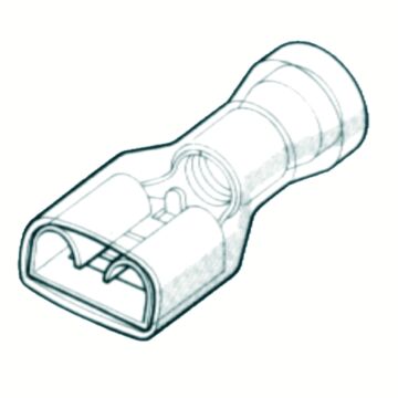 Term. bm enchuf. plano hembra total aisl. 2,5 mm2 4,8x0,8 mm