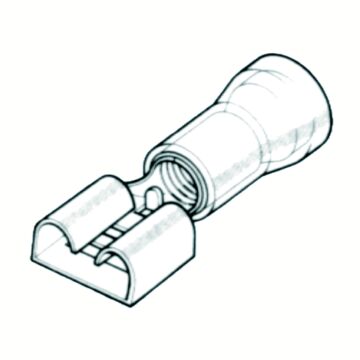 Terminal bm enchufable plano hembra aislado 6 mm2 9,8x1,1 mm