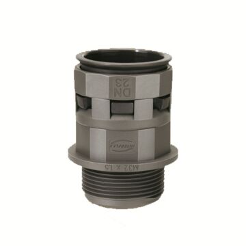 Racor recto "nylofix-plus" dn17 pg 16 pa gris