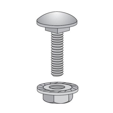 Kit tornillo m6x12 mm con tuerca-arandela dentada cincado z3