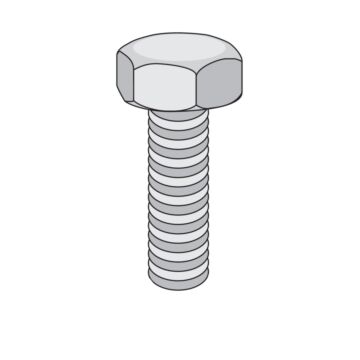 Tornillo hexagonal para tuerca-guia m10x20 galv. en caliente