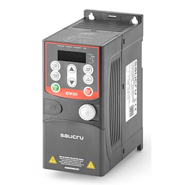 Variador de frecuencia de la serie cv30 de salicru de de 2,2 kw de potencia y con alimentación trifásica 3x400 v