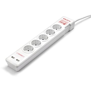 Regleta salicru sps safe 5+ - protectores eléctricos activos de última generación (5 tomas schuko)