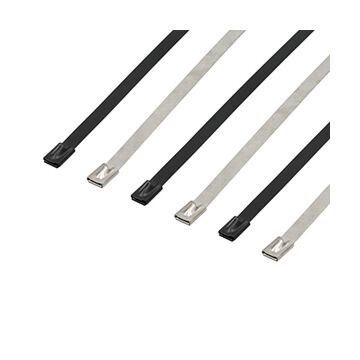 Bridas acero inoxidable c/recubr. - 520x12,7mm