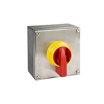 Interruptor 3p, 32a, mando ip69k, en caja inox