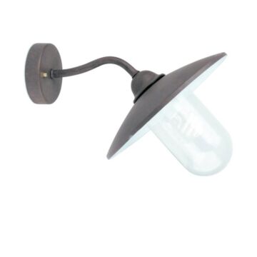 Aplique wally-2 mini sp e27 13w marrón óxido