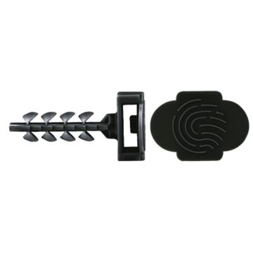 Insertfix, cabeza grande 6, negro, bote plástico, 125 un