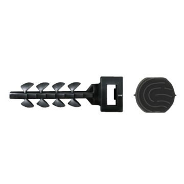 Insertfix, cabeza pequeña 6, negro, bote plástico, 250 un