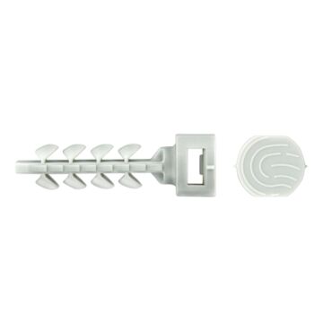 Insertfix, cabeza pequeña 6, gris, bote plástico, 250 un