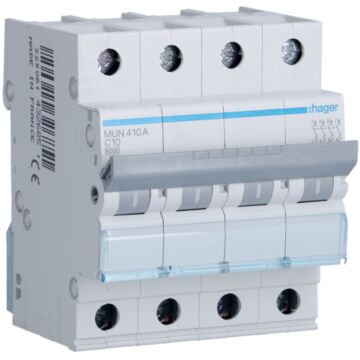 Interruptor automático 4p 10a curva-c 6ka
