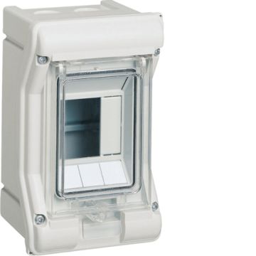 Caja distribución vector ve superficie con 1 fila 2+1 ip55
