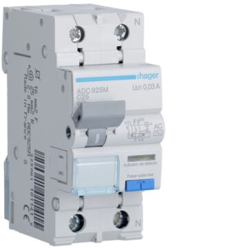Interruptor automático diferencial 1p+n c-25a 30ma