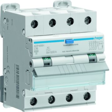 Interruptor automático diferencial 4ps 6ka c-40a 300ma type-ac