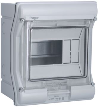 Caja distribución vector ve superficie con 1 fila 4+2 ip55