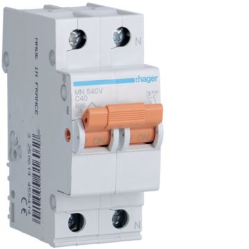 Interruptor automático mn 1p+n 40a curva-c