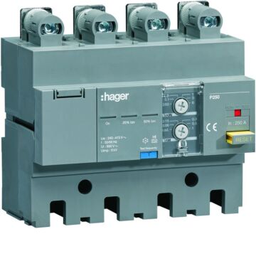 Bloque diferencial h3+ para interruptor automático p250 in 250a regulable