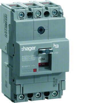 Interruptor automático x160 3p3d 25ka 160a tm regulable fijo