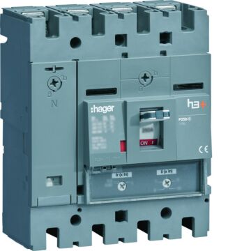 Interruptor automático caja moldeada h3+ p250 4p4d n0-50% 250a 25ka relé tm