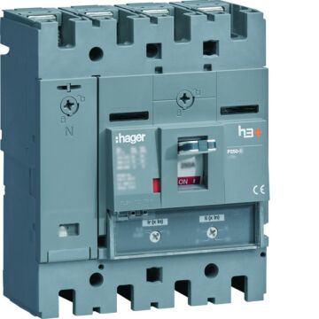 Interruptor automático caja moldeada h3+ p250 4p4d n0-50% 250a 40ka relé tm