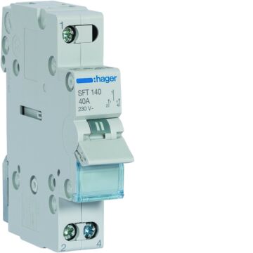 Conmutador modular 1p 40a común arriba i-0-ii