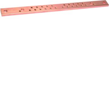 Pletina cobre roscada m6 30x10 430mm